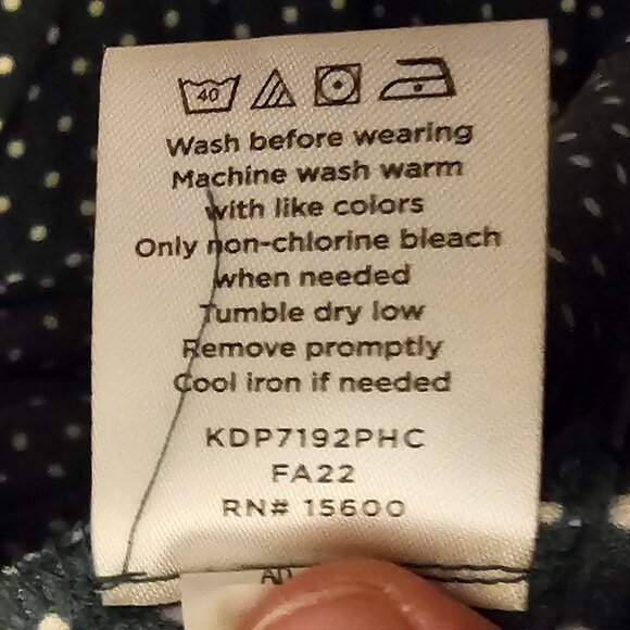 Draper James RSVP Green/White Long Sleeve Dress!  NWT! Size 3X - Picture 9 of 9